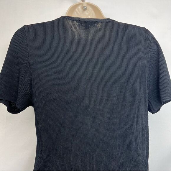 Madewell Micro-Rib Sweater Tee Black NWOT and NWT - Picture 7 of 13